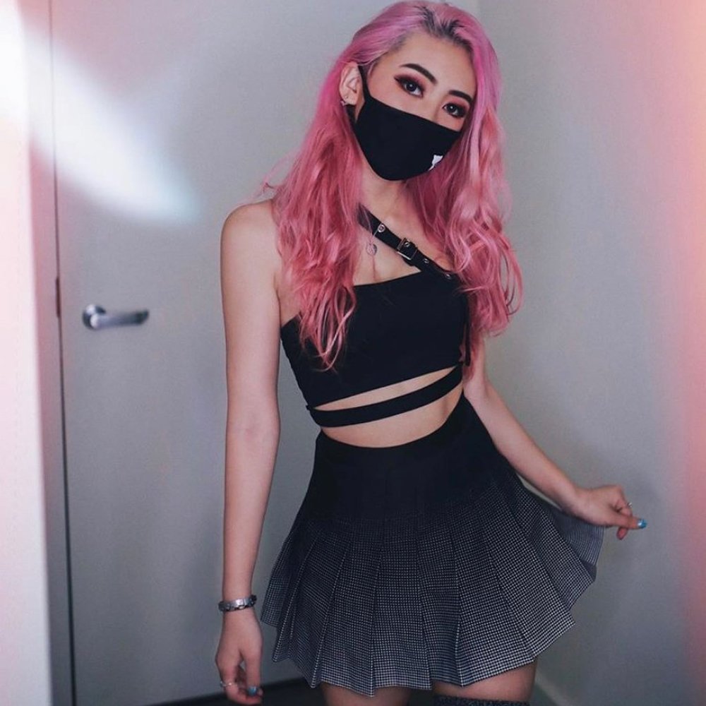 Grass Jelly Cross Strap Crop Top